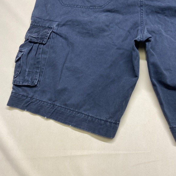 Foot Locker Shorts Mens 36 Navy Blue Denim Cotton Cargo Pockets Casual Outdoor - Picture 14 of 16